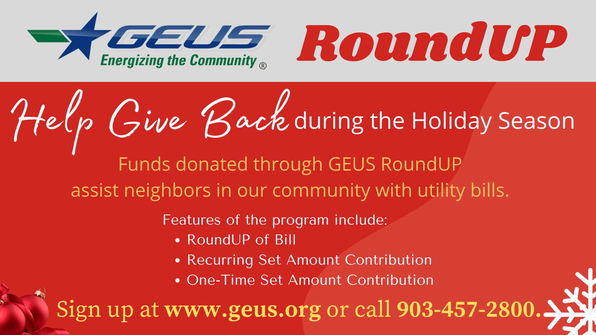 GEUS RoundUP Give A Little Social Media Ad