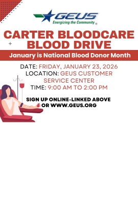 GEUS Blood Drive Donation National Blood Donor Month Jan 2026 (270 x 400 px)